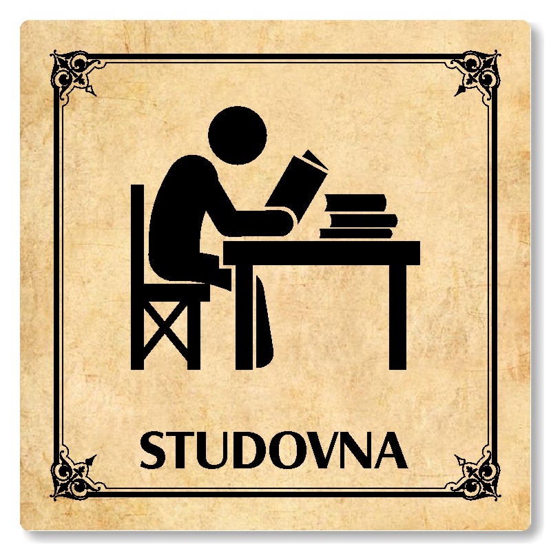 Studovna, 100x100mm, pergamen, Nebraska